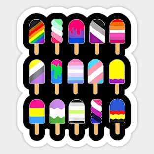 Ice Cream Flag LGBT Gay Lesbian Pride LGBTQ Sticker